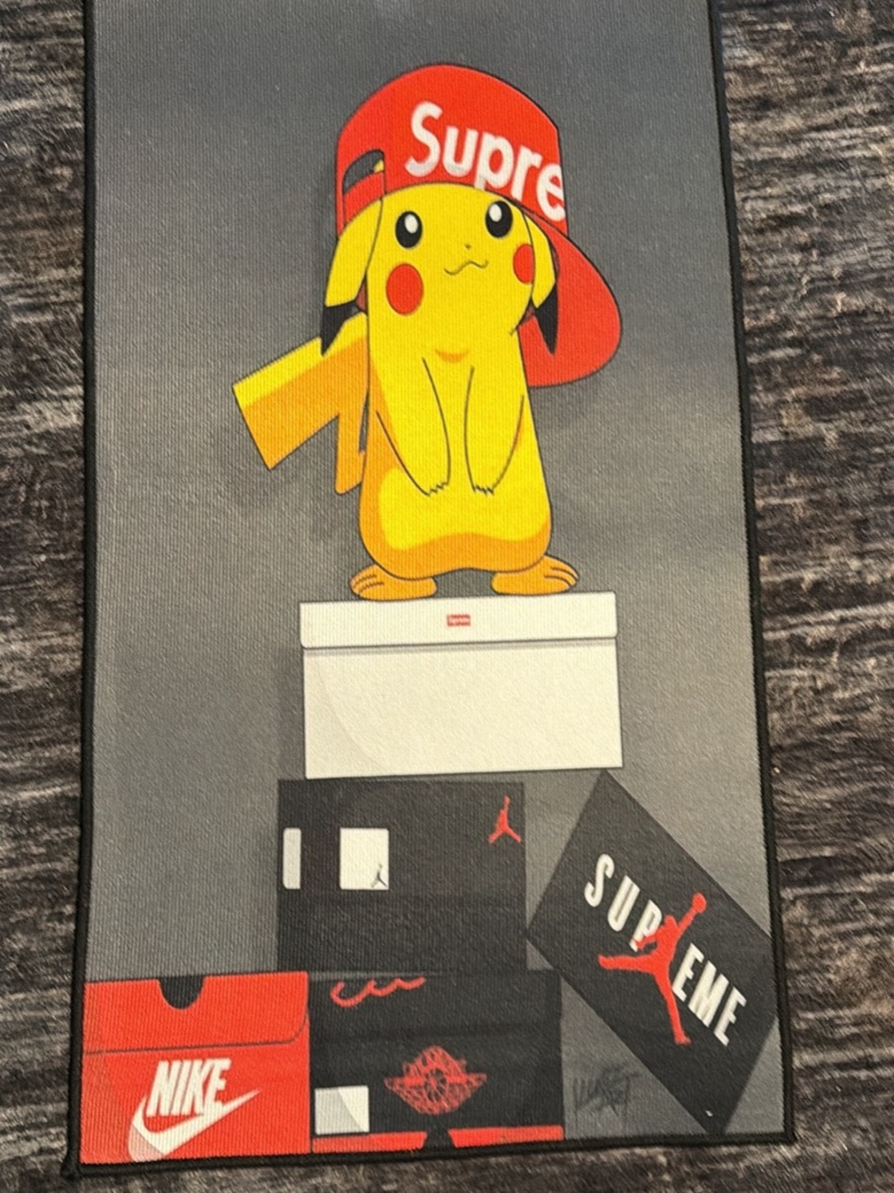 Pikachu supreme Jordans and Nike